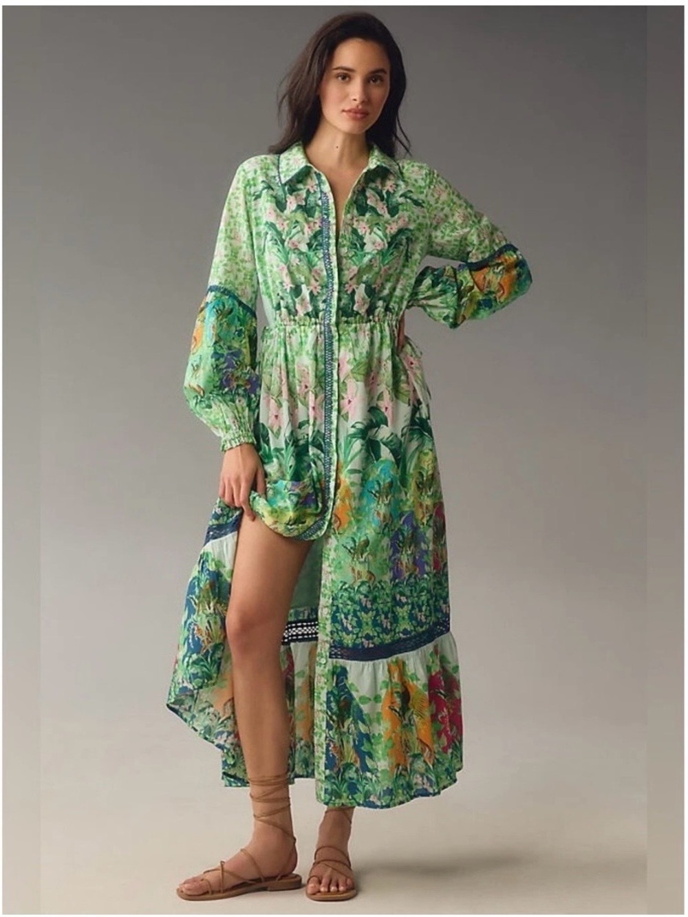 ANTHROPOLOGIE ELEANORA MAXI SHIRT DRESS